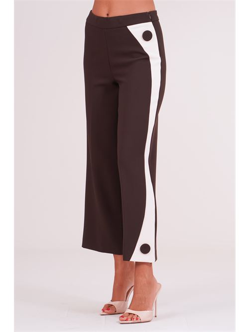 Pantalone in cady GM by Gai Mattiolo | GM4281MORO/BURRO
